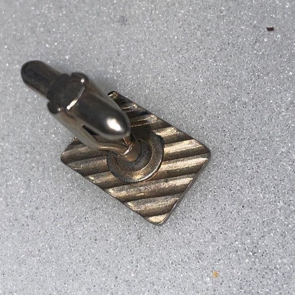 Replacement Lost SINGLE Vintage Cuff Link Blue Stone & Silver - Picture 2 of 12